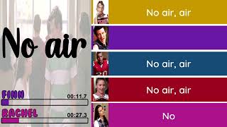 Glee - No Air | Line Distribution + Lyrics