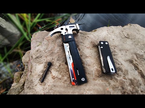 Мультитул-молоток Roxon H1 на 17 функций складной с чехлом черный - фото 1 - id-p3185860943