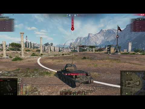 T34. Fight with AMX 12t hidden tank