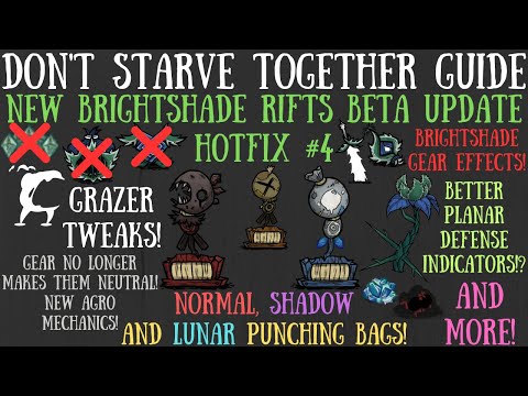 Taking Root Update Hotfix #4 - Punching Bags, Gear Tweaks & More! - Don't Starve Together Guide