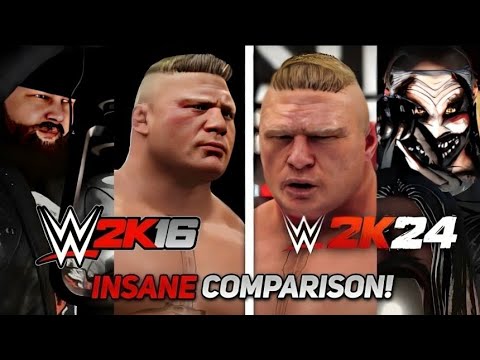 WWE 2K16 vs WWE 2K24 Insane Comparison!