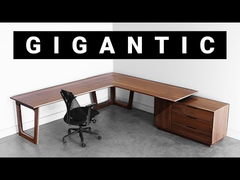 How To Build a Giant Corner Desk - Woodworking