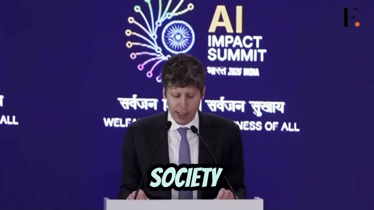 2月19日、インドのニューデリーで開催された「AI Impact Summit 2026」に、OpenAI社の最高経営責任者サム・アルトマン氏の講演