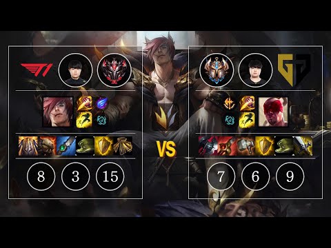 T1 Cuzz Sett vs GEN Clid Lee Sin Jungle - KR Patch 10.12