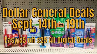 9/14 - 9/19/26 - Dollar General $5 off $25 Couponing Deals For All Week