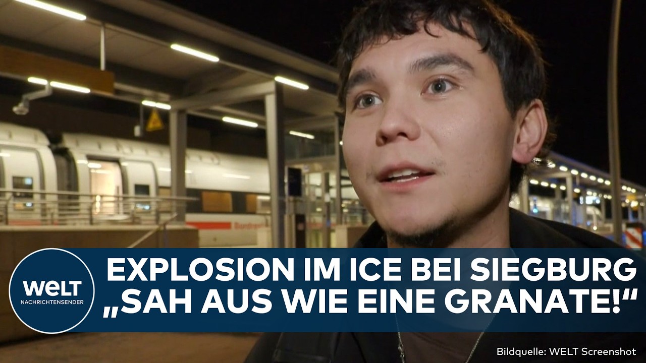 SIEGBURG: Explosion im ICE! Augenzeuge packt aus! Vermummter zündet Böller und droht mit Anschlag
