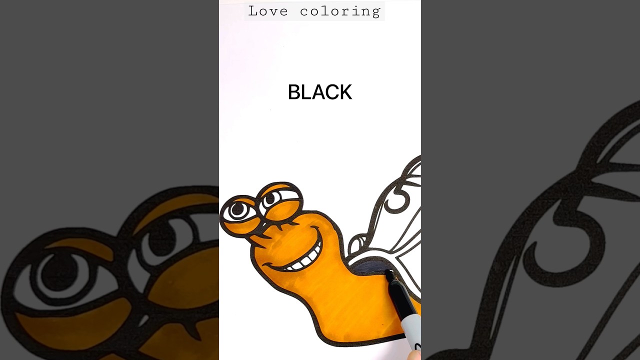 Coloring TURBO 🐌 #shorts #turbo #dreamworksanimation #coloring #art