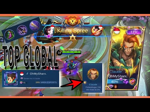 Claude Mecha Dragon Top Global by OhMySharx ‼️FAST Game Win Rate 82.0% Match 743
