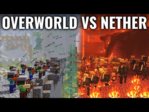 NETHER VS OVERWORLD - Minecraft Epic Siege