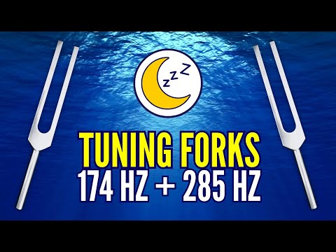 9 HOURS Tuning Forks 174 Hz + 285 Hz for Pain Relief & Healing Sleep with Delta Waves 😴