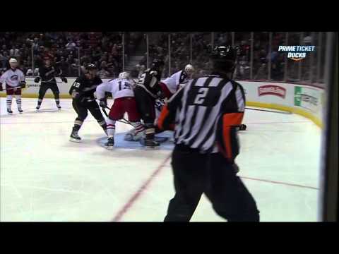 Corey Perry goal Feb 18 2013 Columbus Blue Jackets vs Anaheim Ducks NHL Hockey