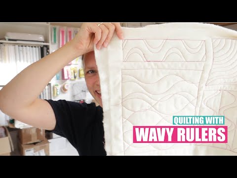 Machine quilting with wavy rulers by Amanda Murphy