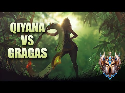 GRF Tarzan Qiyana Jungle Vs Gragas - KR Challenger Match Summary Patch 9.19