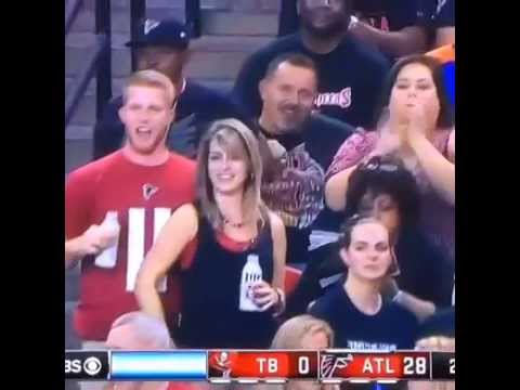Girl Grabs Boyfriend's Dick At Falcons Game!