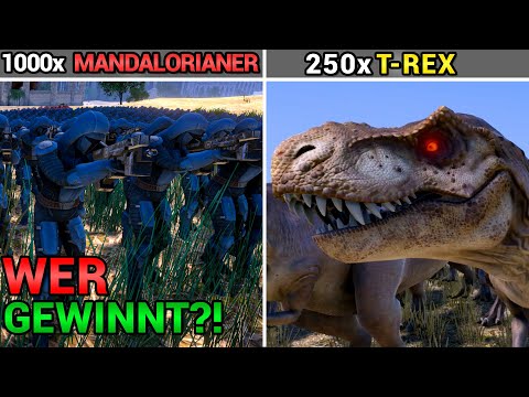 1.000 MANDALORIANER gegen 250 T-REX gewinnen - Wer gewinnt? - UEBS Star Wars