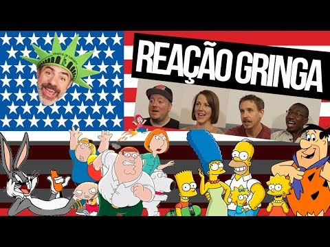 GRINGOS REAGEM ÀS DUBLAGENS EM PORTUGÛES DOS SIMPSONS, PERNALONGA E OUTROS DESENHOS ANIMADOS