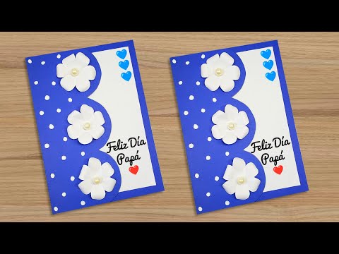 🌺🌺Bella tarjeta para el Día del Padre 💖 Card Fathers Day | Tarjeta hecha a mano para papá