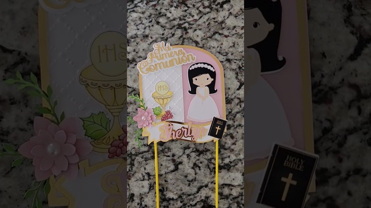 Caketopper personalizado para Primera Comunión #azulcakescaketopper