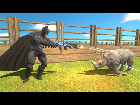 Batman 1000 health on a challenging path - Animal Revolt Battle Simulator
