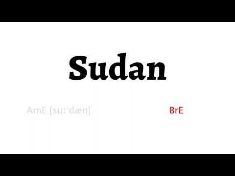 How to Pronounce sudan in American English and British English