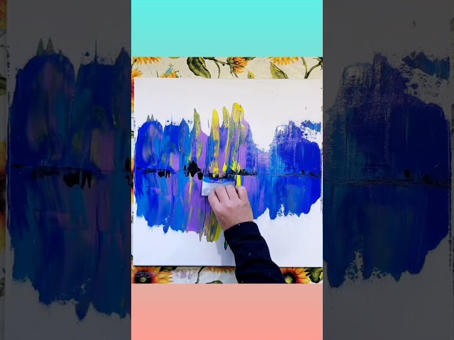 Vídeo relacionado con Panther Print Lienzo abstracto de bosque de bambú azul (30 x 51 cm)