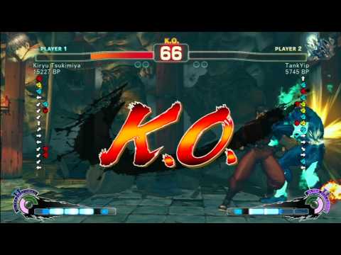 SSF4 Rank Match  Kiryu Tsukimiya (GY)  vs  TankYip (SE)
