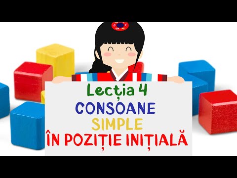 Lectia 4 - Consoane simple in pozitie initiala (Cursuri de coreeana pentru copii)