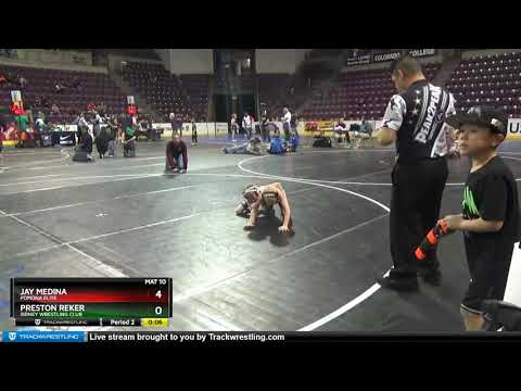 8U 56 Jay Medina Pomona Elite Vs Preston Reker Sidney Wrestling Club