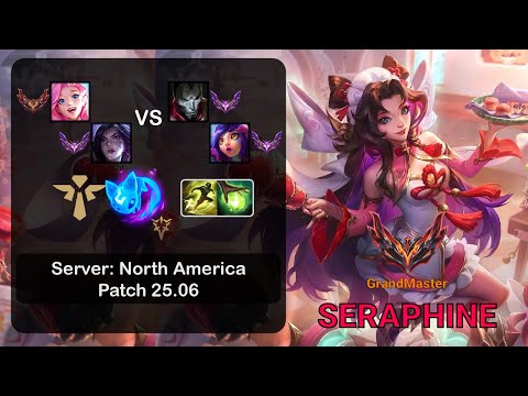 Seraphine Support + Kai'Sa vs Neeko + Jhin - NA GrandMaster - Patch 25.06
