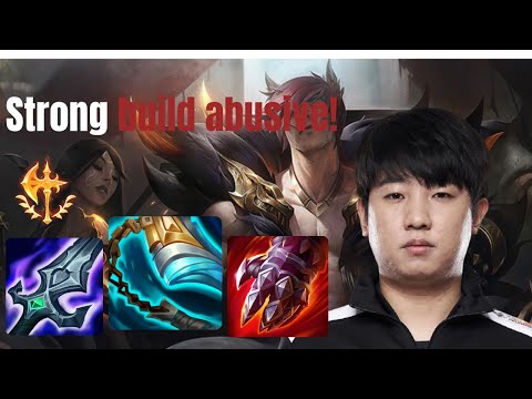 KHAN ABUSlNG IN EUW CHALLENGER WITH FULL AD SETT!   DK Khan Plays Sett TOP vs Camille!