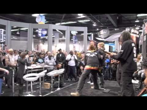 NAMM 2011 Warwick Booth Special Session Part 1 Larry Graham Bootsy Collins TM.Stevens