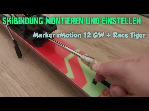 Skibindung Marker rMotion 2 auf Völkl Race Tiger montieren + einstellen (Z-Wert Länge Schuhgröße)
