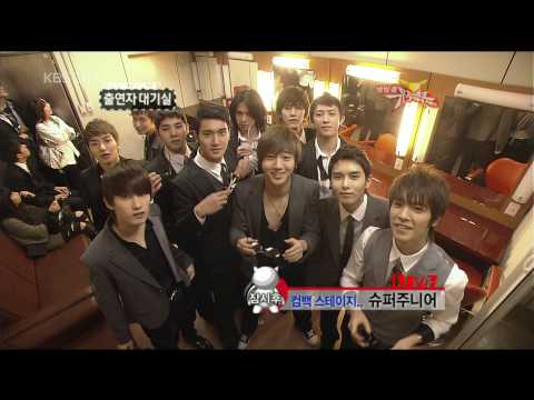 [HD] 090313 KBS2TV Music Bank SUJU Waiting Room