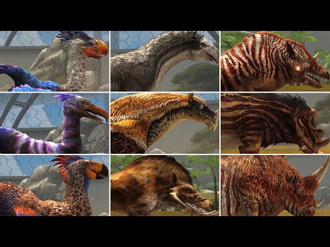 ALL SAVANNAH CENOZOIC. All Max Level 40, All Evolutions | Jurassic World The Game