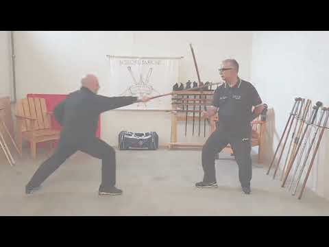 Fencing with cane - walking stick. Nova Scrimia
