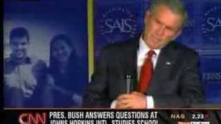 George W Bush Dodges Question