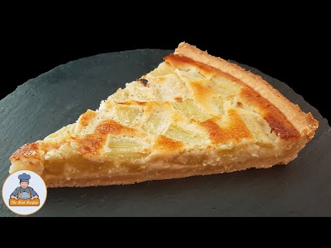 Tarte à la rhubarbe et poudre d'amande. Recette peu sucrée !