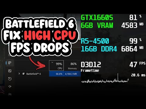 🔧BATTLEFIELD 6: HOW TO FIX HIGH CPU USAGE, FPS DROPS & STUTTER✔️