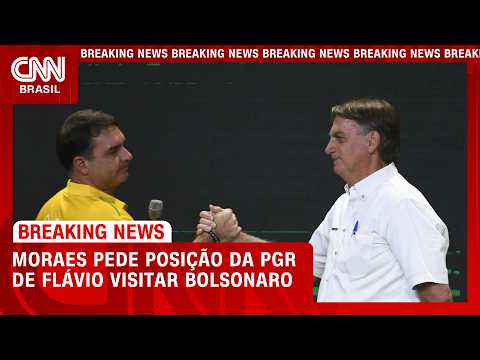 Moraes manda PGR se manifestar sobre pedido de visita de Flávio a Bolsonaro | BASTIDORES CNN