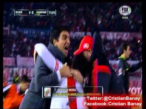 (Emocionante)  River 2 Guarani 0 (Relato German Sosa)  Copa Libertadores 2015