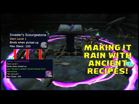 WoW How To Farm For Invader's Scourgestone In Scholomance + Ancient Recipes In Naxxramas - 2023
