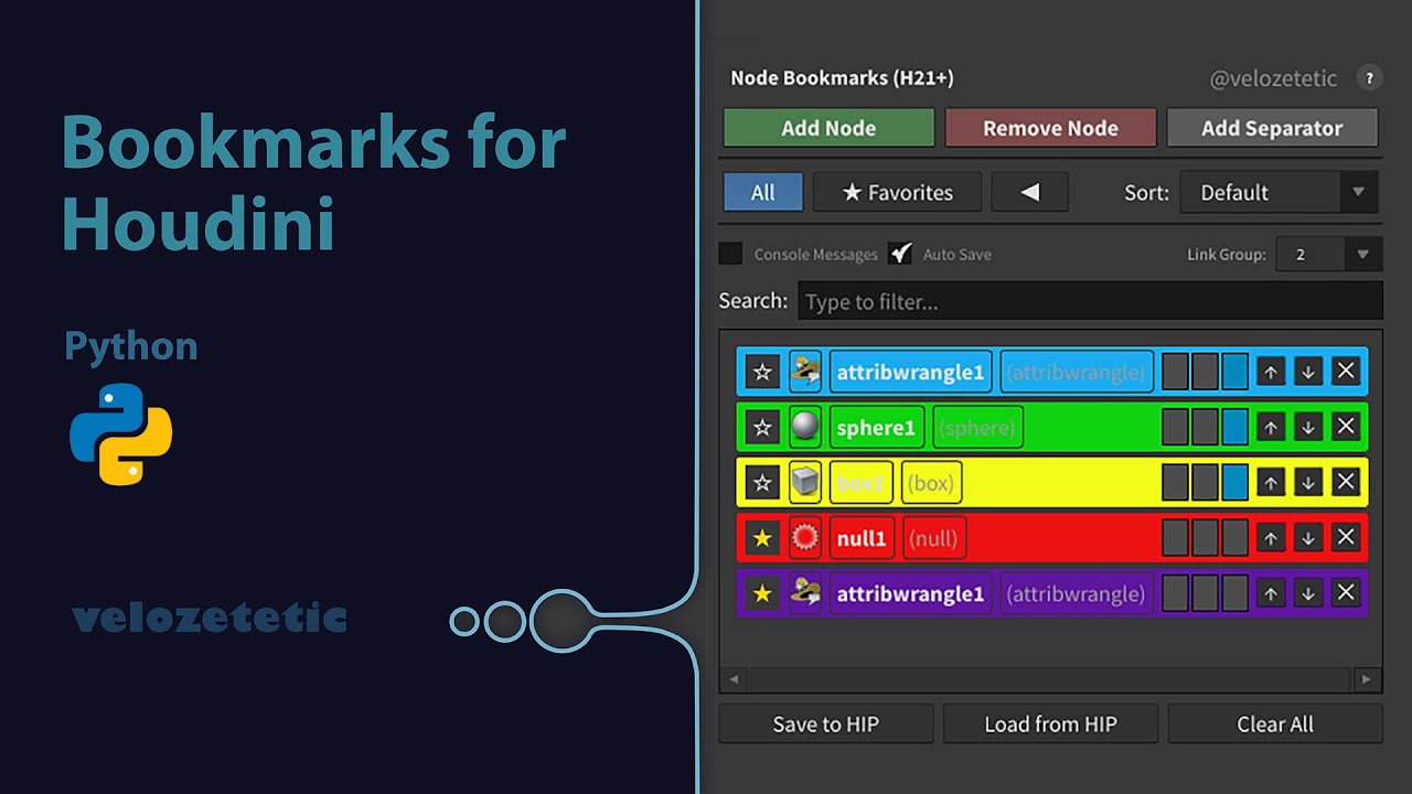 Node Bookmarks for Houdini 21+ ✅ Updated