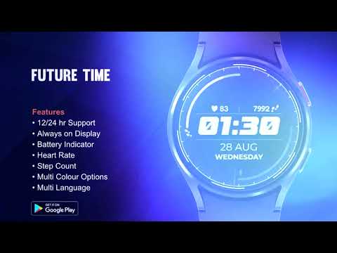 Future Time Digital Watch Face