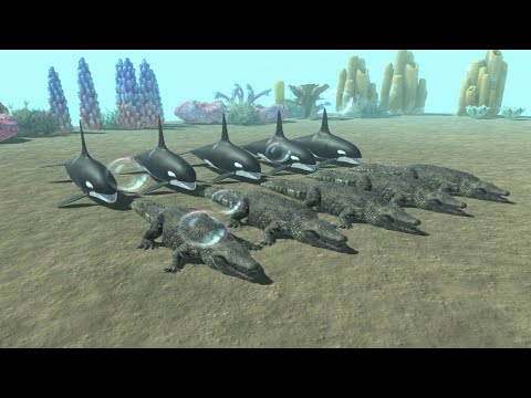 ORCA + PURUSSAURUS X5 VS ALL FACTIONS X2 - Animal Revolt Battle Simulator