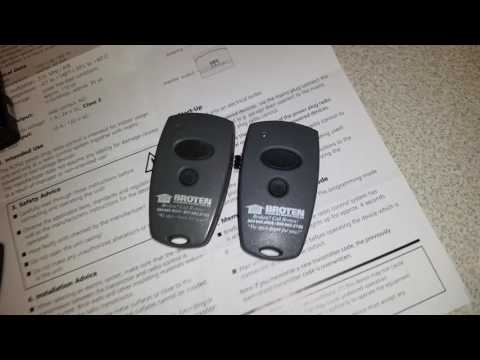 Programming Second Marantec M3-2312 Remote Control With Programming Jumper (Also Broten Brand)