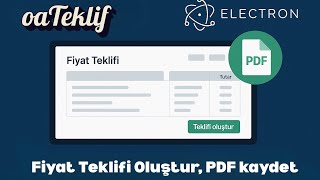 Profesyonel Teklif Gönderin: Ücretsiz Teklif Oluşturucu (oaTeklif İnce