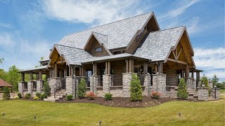 Inside $1 2M Rustic Christmas Cabin with Fireplace of My Dreams