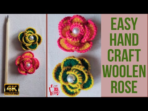 Easy Rose Flower Making idea Amazing Trick with pencil|4k Video