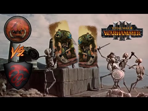 SAVAGE ORK HORDES! Vampire Counts vs Greenskins -  Total War Warhammer 3