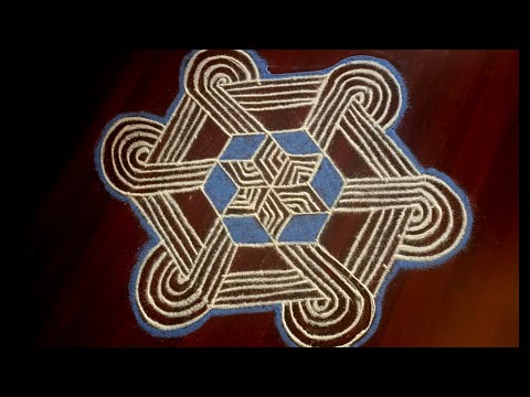 traditional padi kolam with dots|padi kolam rangoli design|padi kolam geethala muggulu#kavinarangoli